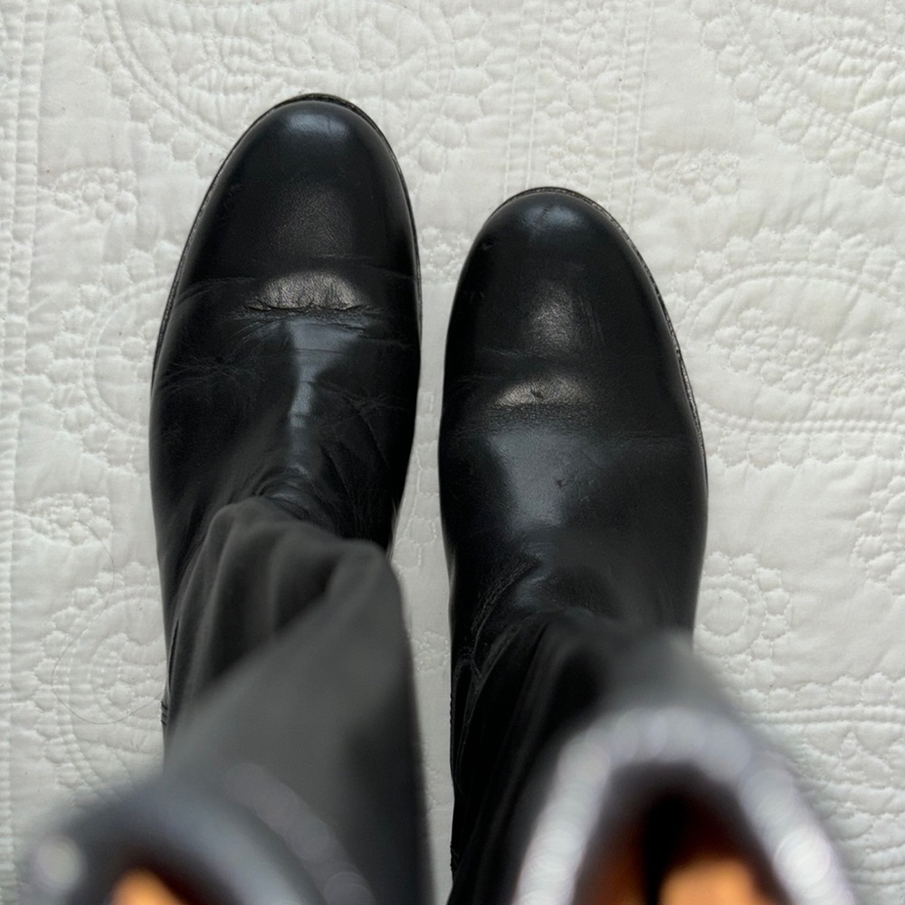 Melissa Frye Size 8B Black Leather Boots - Picture 10 of 10